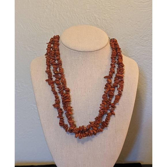 EsMor Three Strand Jasper Stone Necklace - Picture 1 of 7